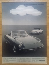 Alfa Romeo 1750 Spider Pininfarina, 1300, Wolke, Werbung advert pubblicità, 1971