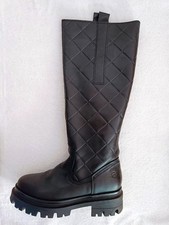 Trend Stiefel Langschaft Echtleder Tamaris gesteppt dicke Sohle Schwarz 39 neuw