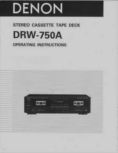 Denon drw 750a cassette - denon,