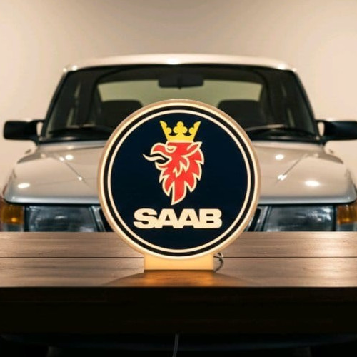 Saab led lightbox round - led,