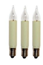 Kleinschaftkerze 3er-Set 3W 14V 15V 23V 34V 55V Ersatzlampe für Lichterkette