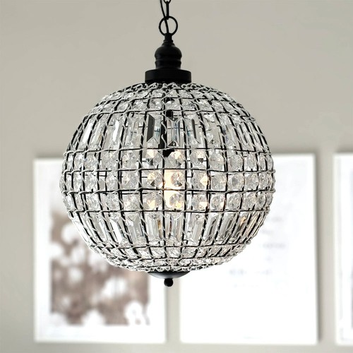 Kugellampe cristal schwarz mit - schwarz,