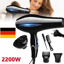 Friseur Haartrockner Profi Fön Fönmaschine Haarföhn Haarfön schwarz 2200W DE