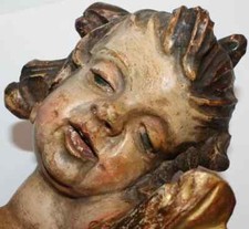 A0942 - Gr. antiker Holz Engel