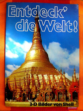 Älteres Sammelbilder Album von 1971 - ENTDECK' DIE WELT ! - 3-D Bilder von Shell