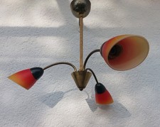 Lampe, 50er, rot, 3 flammig