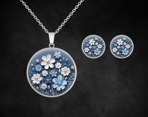 Schmuck set schmuckset blau - set,