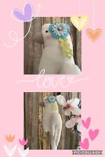 Deko Papagei auf Holzstab, handarbeit, Landhaus, Tilda-Art