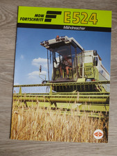 DDR Prospekt - Mähdrescher E 524  VEB Kombinat Fortschritt Neustadt