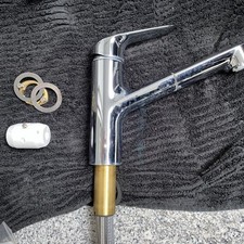 hansgrohe Focus M42 Küchenarmatur 150 71814000 mit Ausziehauslauf, chrom, 1 jet