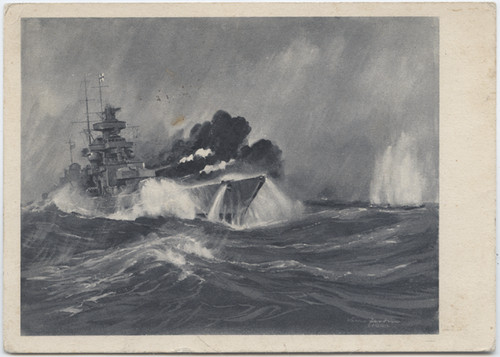 Gefecht schlachtschiff - ak,