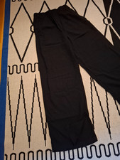 H&M Leinenhose 34/36/XS wide palazzo weit chino slacks clean öko boho blog zar