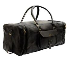 Leder Seesack groß Herren Reisetasche Fitness Sport Übernachtung Weekender Ta...