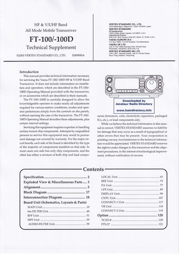 Service manual für yaesu - für,