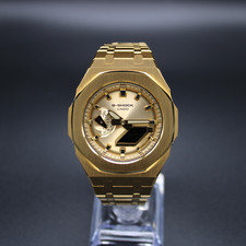 CasiOak "ROYAL GOLD"  - Casio G-SHOCK Premium GA2100 Mod - Herrenuhr 44mm Stahl