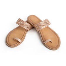 Damen Strass Strick-Sandalen Peep Toe Flip Flop Strand Hausschuhe für Sommer