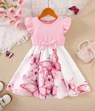 Niedliches Schmetterling Mädchenkleid  Gr.116/122  neu