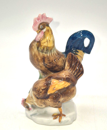 Hahn und henne porzellanfigur - hahn,