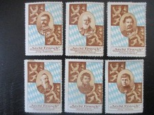 (14782) 6 x Reklamemarke - Aecht Franck