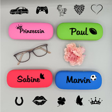 Brillenetui Brillenhülle rosa rot blau grün Name Geschenk Personalisiert Kinder
