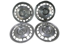 VW Golf I II 1 2 Radkappen Felgendeckel Set 13 Zoll Edelstahl Metall Original