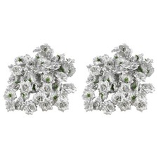  2 Pack Blumenköpfe Silber