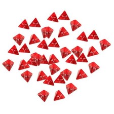 40/Pack Red Gem Polyedral Würfel Set D4 Würfel vierseitige Würfel für Tischspiele