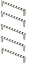 5x Schrankgriff Edelstahl matt