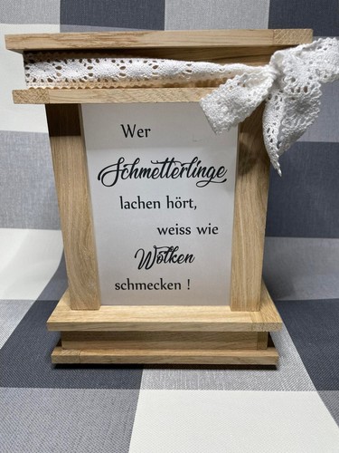 Holzlaterne schmetterling - holzlaterne,
