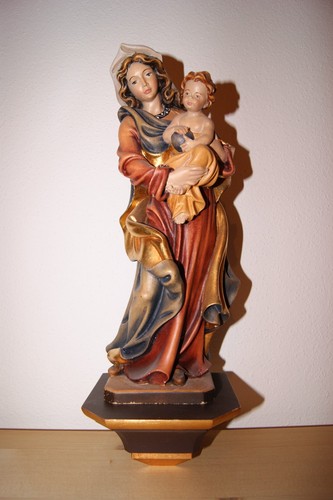 Holzfigur maria mit jesuskind - holzfigur,