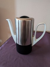 Rosenthal WMF Cromargan Kaffeekanne Thermoskanne Isolierkanne Porzellan Kanne