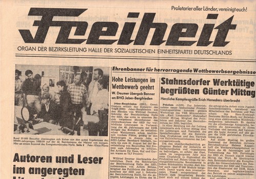 Ddr zeitung freiheit halle - ddr,