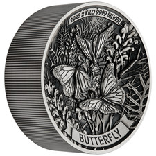 Silbermünze 2kg Schmetterling
