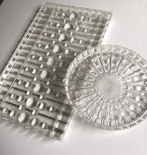 2x Kuchenplatte Sonja Plastik - DDR 1x rund, 1x eckig Ostprodukte Kult Geschirr 