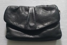 Echtes Ledertäschchen Minibag Made in Italy schwarzes weiches Nappaleder