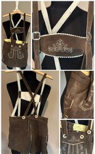 TRACHTEN..Lederhose..Seppelhose..braun..Gr.128..Stickerei