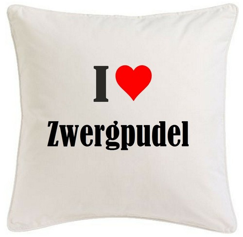 Kissenbezug love zwergpudel - i,