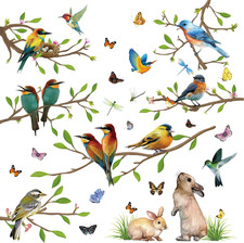 Fensterbilder Frühling Vögel