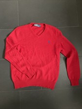 Polo Ralph Lauren Pullover - Rot- Gr.  S Merino Wolle