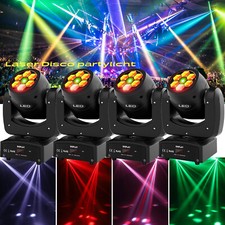 4stk 200W Laser Beam Moving Head Strahler Partylicht LED RGBW DMX DJ Bühnenlicht