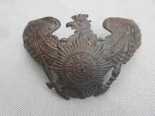 Originaler Preußischer GARDE-MANNSCHAFTS-ADLER in Eisen Feldgrau für Pickelhaube