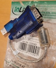 Seriell USB Adapter Kabel Stecker A an 9 pol Sub D COM Port RS232 InLine 33304D