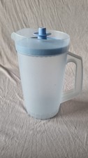 TUPPERWARE 1L PIROSCHKA KARAFFE GETRÄNKE BEHÄLTER KANNE TEE KAFFEE DECKEL BLAU