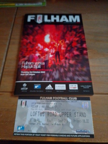 Fulham hajduk split ticket - hajduk, &