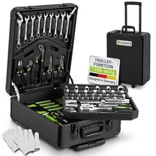 Werkzeugkoffer Werkzeugtrolley gefüllt bestückt Werkzeug Werkzeugkiste Juskys®