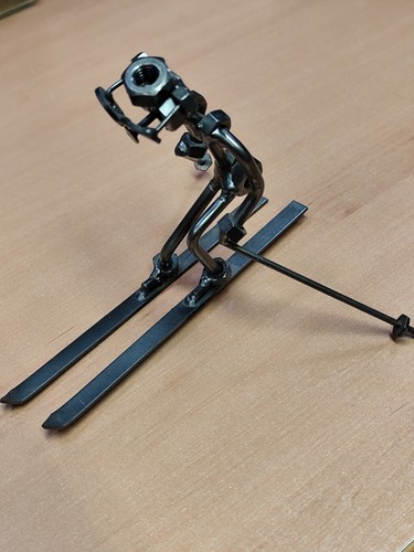 Metall modell skifahrer - modell,