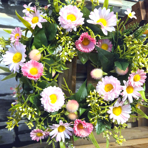Deko kranz 27cm rosa türkranz - kranz,