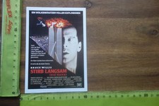 Alte Filmplakatkarte Kino Film Video STIRB LANGSAM Bruce Willis