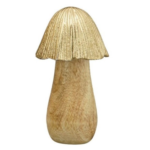 Dekopilz holz natur gold - dekopilz, natur/gold