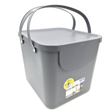 Rotho Albula Mülltrennungssystem 40l Mülleimer Küche Kunststoff PP BPA-frei grau